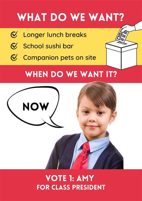 Election Poster Ideas For Kids