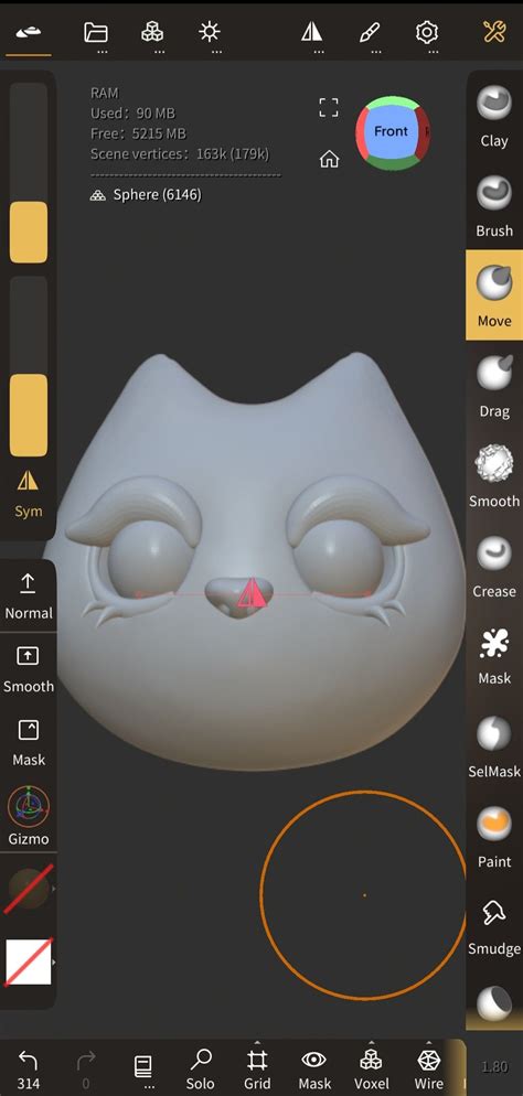 Practice 3D Cat Sculpt Exploring Nomad Sculpt On Mobile Mobile Art