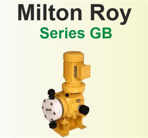 Hard Manual Milton Roy Dosing Pump Series Gb For Nos Certificate