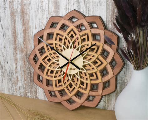 Reloj de pared de madera multicapa decoración del hogar Etsy