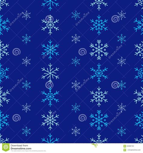 Winter Seamless Snowflake Pattern Vector Eps Stock Vector