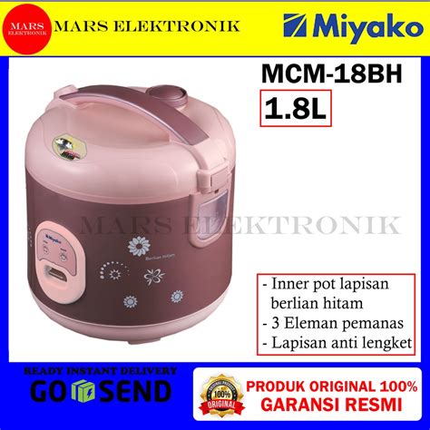 Jual Rice Cooker Miyako Mcm Bh Liter Panci Berlian Hitam