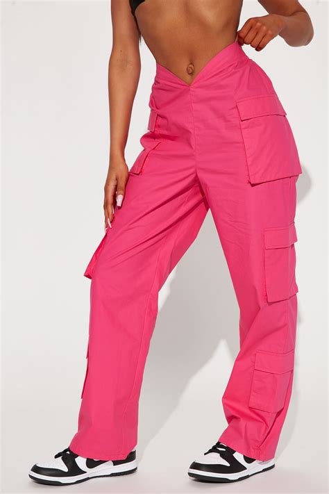 Main Character Cargo Parachute Pants Hot Pink Fashion Nova Pants Fashion Nova