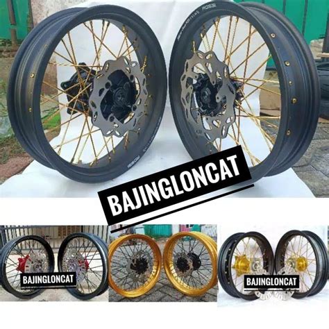 Jual Wheelset Velg Supermoto Super Moto Yamaha Wr R Pakai Tromol Ori