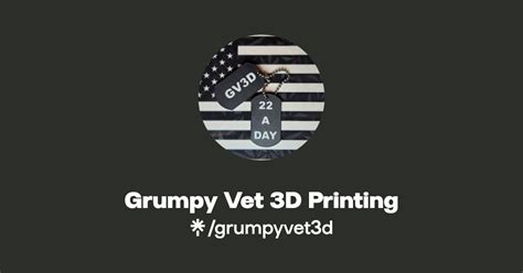 Grumpy Vet D Printing Instagram Facebook Linktree