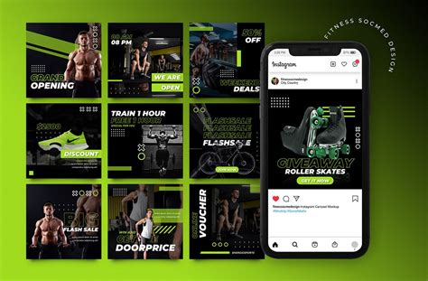 Fitness Sport Social Media Post Design On Behance Sale Flyer Social