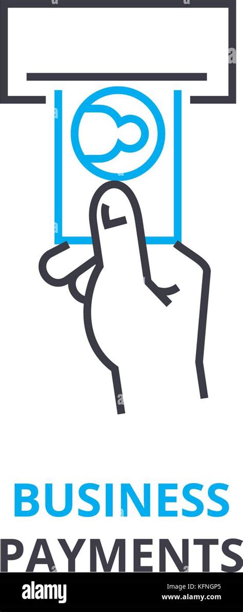 Business Payments Concept Outline Icon Linear Sign Thin Line
