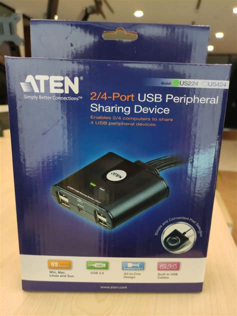 Aten 4 Port Usb Peripheral Sharing Device Computers And Tech Parts And Accessories Other