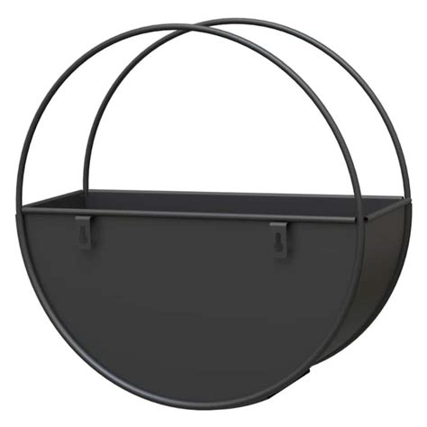 Panacea Modern Farmhouse Round Wall And Tabletop Planter 85 In Matte Black Canadian Tire