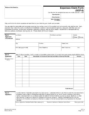 Fillable Online Fsco Gov On Only Use This Form To Claim Expenses Not