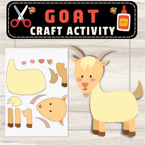 Goat Craft Cut And Paste Activity Explore Creativity In The Classroom