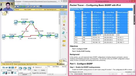 Packet Tracer Configuring Basic Eigrp With Ipv