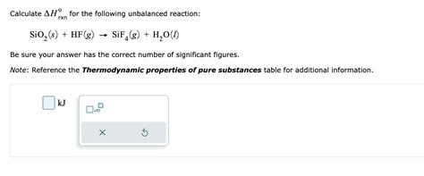 Calculate Δhrxno For The Following Unbalanced