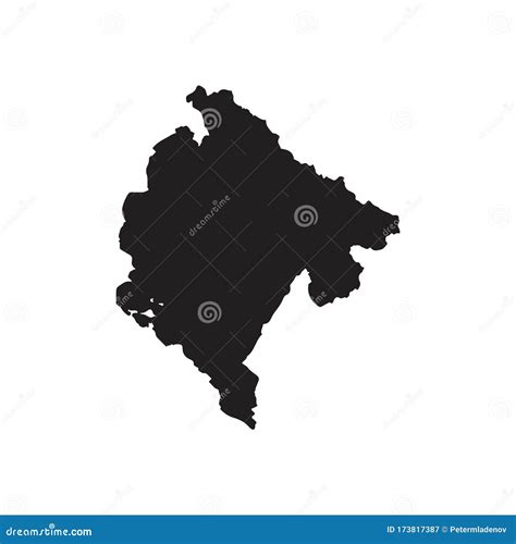 Montenegro Simplified Vector Map Cartoondealer