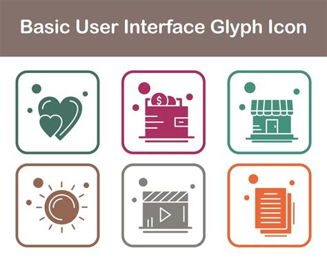 Basic User Interface Vector Icon Set Vector Art At Vecteezy