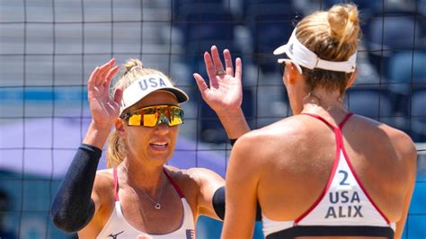 Americans April Ross Alix Klineman Win Womens Beach Volleyball Gold Espn