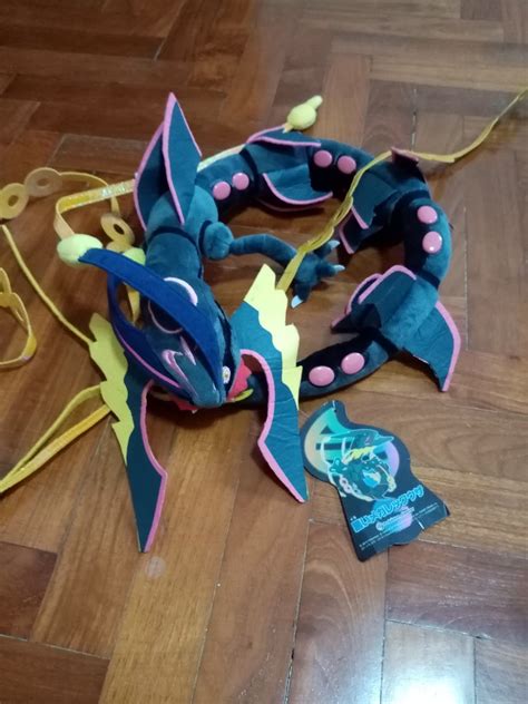 Pokemon Center Black Shiny Mega Rayquaza Plush Hobbies And Toys Toys