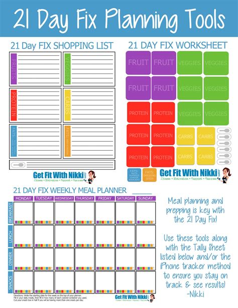 21 Day Fix Printable Calendar