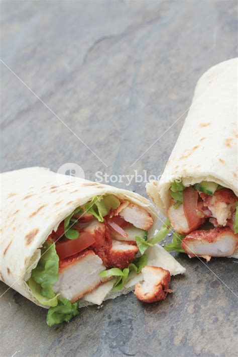 Indian Chicken Tikka Wrap Royalty Free Stock Image Storyblocks