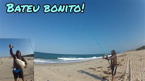 MUITA AÇÃO NESSA PESCARIA DE PRAIA Saiu PEIXE GRANDE YouTube