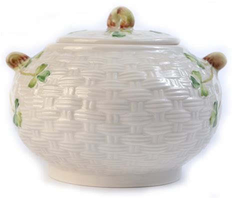 Belleek Shamrock Sugar Bowl Island Turf Crafts