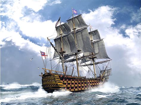 HD Wallpaper Brown Galleon Ship Sailing Ship Sea Painting Artwork