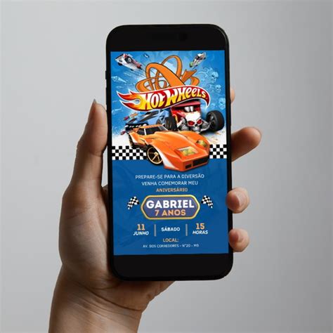 Convite Aniversário Digital Hot Wheels Elo Produtos Especiais