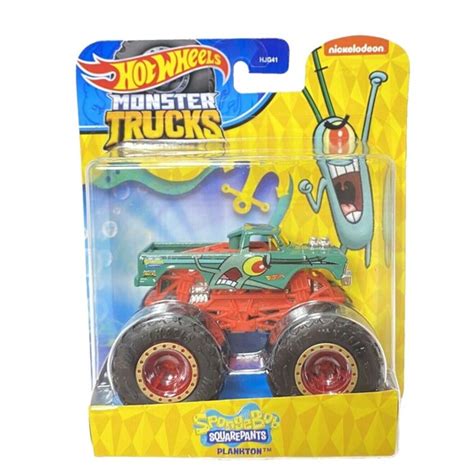 Hot Wheels Toys Sponge Squarepants Plankton Hot Wheels Monster Truck Bikini Bottom
