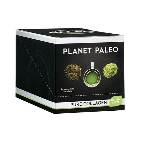 Planet Paleo Matcha Latte Pure Collagen Powder 15 Sachets