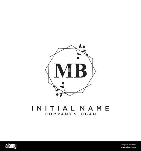 Initial Mb Beauty Monogram And Elegant Logo Design Stock Vector Image