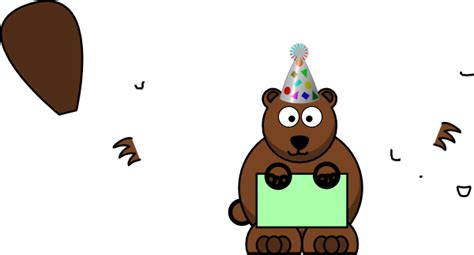 Birthday Bear Clip Art at Clker.com - vector clip art online, royalty free & public domain