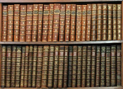 Brown Books On A Shelf