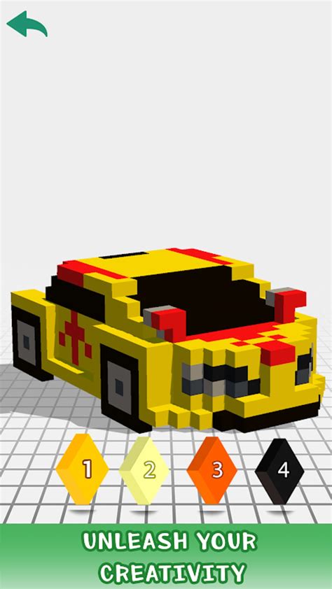 Android Için Cars 3d Color By Number Voxel Puzzle Coloring İndir