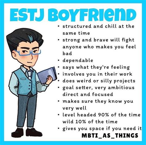 Estj Boyfriend ♡ Mbti Personality Mbti Mbti Relationships