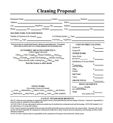 Office Cleaning Proposal Template Free Williamson