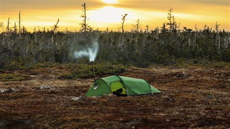 Hot Tent Camping In Cold Temperatures Youtube