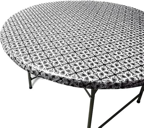 Toptablecloth Fits Tables Up To To Inch Fitted Round Tablecloth