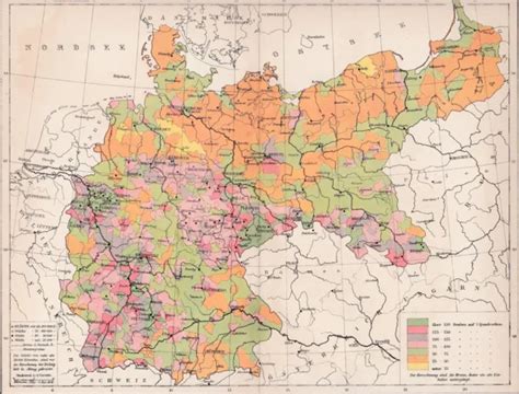 ORIGINAL HISTORISCHE LANDKARTE Von 1895 Karte Der