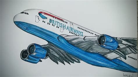 British Airways Airbus A Drawing Timelapse Youtube