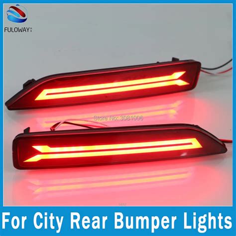 For Honda City 12 14 Led Tail Light Assembly Brake Drl Daytime Running Lights Fog Multi