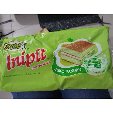 Lemon Square Inipit Cake Sandwich Flavor 10pcs X 23g Shopee Philippines