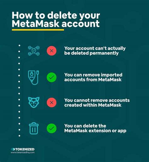 How To Delete MetaMask Accounts The Right Way Tokenized