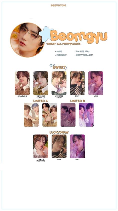 TXT BEOMGYU SWEET PHOTOCARD TEMPLATE Photo Card Template Photo Cards