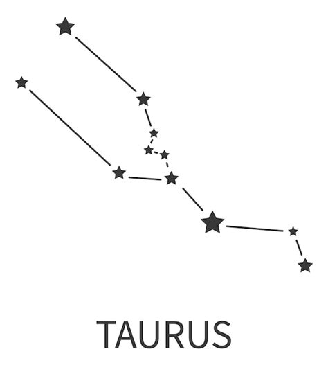 Premium Vector Taurus Zodiac Sign Star Constellation Astrology Symbol