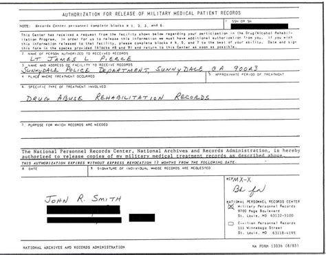 Sample Of Completed Na Form 13036