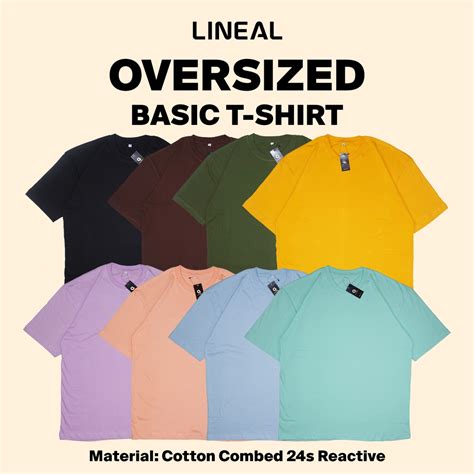 Jual Kaos Polos Oversize Tshirt Oversized Pria And Wanita Cotton Combed