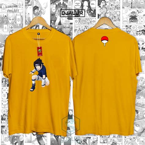 Jual Sasuke Uchiha Kaos Anime Naruto Shippuden Kaos Distro Pria Wanita