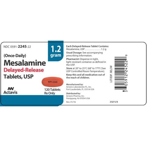 Mesalamine Dr Gm Rx Products