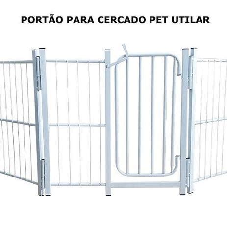 Cercado Casinha Cachorro Pet Filhotes Cão 6 80cm Portão Utilaco