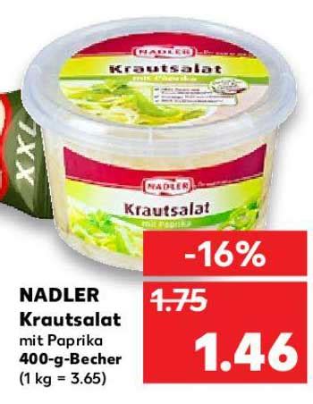 Nadler Krautsalat Angebot Bei Kaufland 1Prospekte De